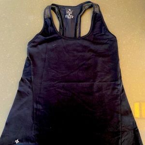 Nix workout tank with black mesh